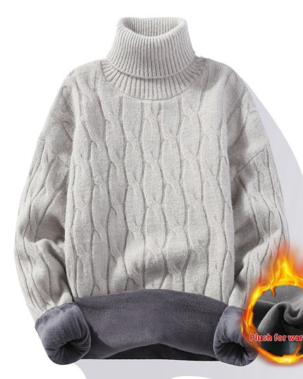 High Neck Velvet Thickening Thermal Sweater