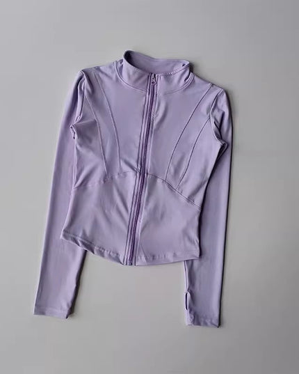 Stand Collar Jacket Thin Fitness Top Yoga Clothes Long Sleeve