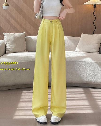 Women's Thin American-style Yellow Jeans