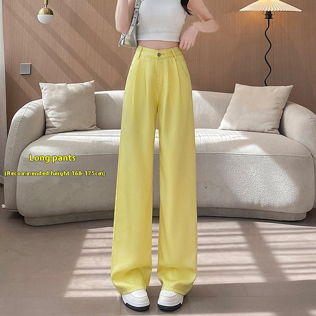 Women's Thin American-style Yellow Jeans