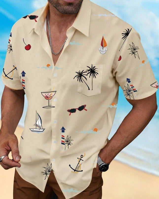 Men's Fashion Hawaiian Digital Printing Shirt
