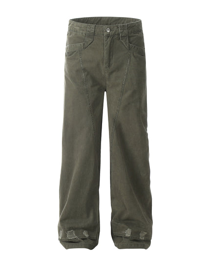 Women's Fashion Worn Workwear Casual Pants