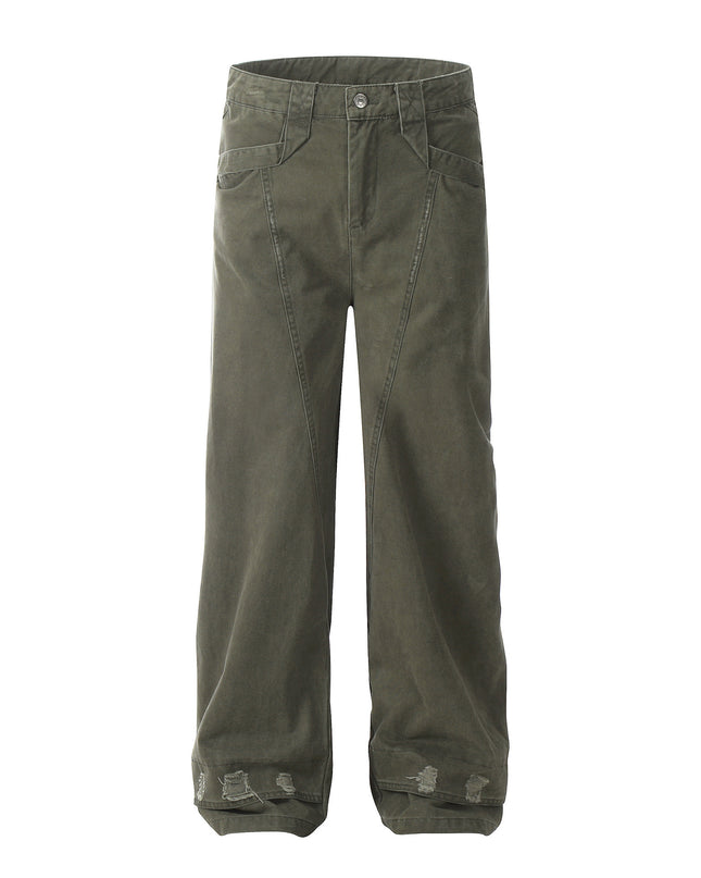 Women's Fashion Worn Workwear Casual Pants