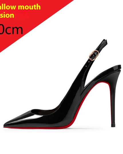 Black And Red Background High Heel Sandals Women's Stiletto Heel