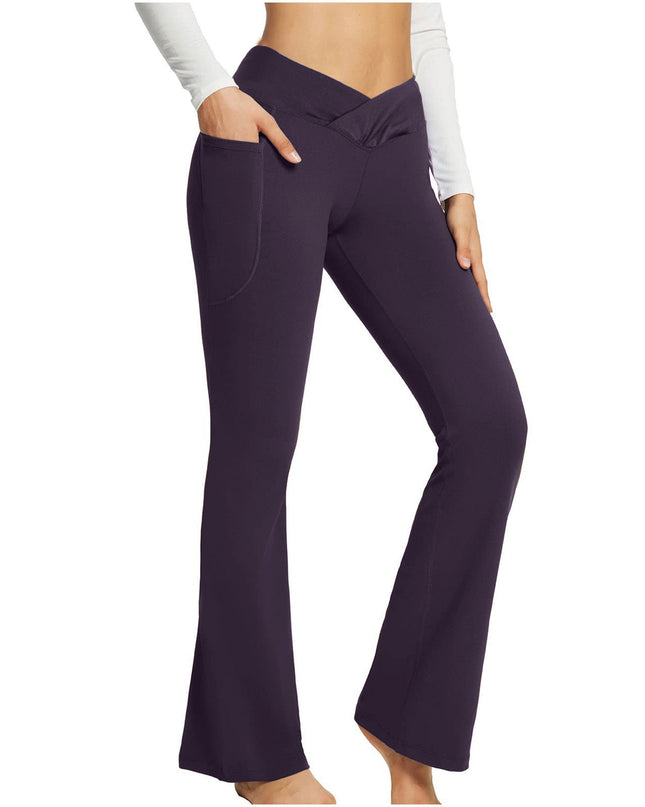 High Waist Slim Fit Wide Leg Yoga Pants Women