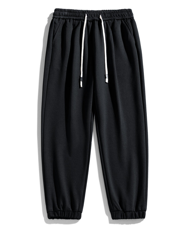 Solid Color Plus Size Round Neck Sweater Casual Pants Suit