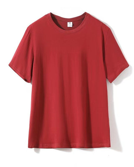 Round Neck Men's Short-sleeves Shirt Printed Logo All-matching Couple Style Half Sleeve