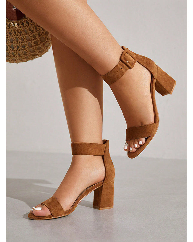 Open Toe Sandals With Heel Wrapped Strap