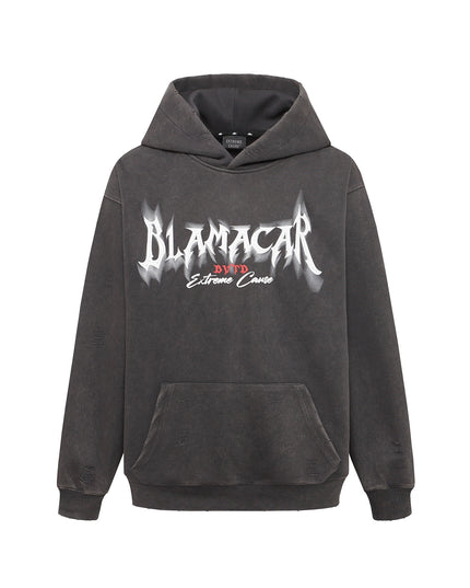 American Retro Heavy Washed Hoodie Design Sense Printed Hoodie
