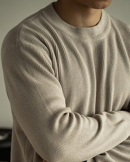 Jacquard Autumn And Winter Crew Neck Pullover Sweater Men
