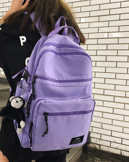 College Students Double-shouldered Male Gender-neutral Tooling Wind Hip-hop Sports Street Schoolbag