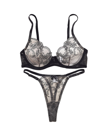 Women's Embroidered Steel Ring Two-piece Set