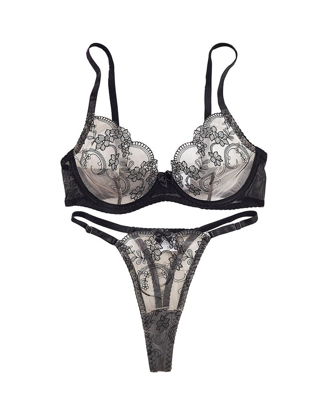 Women's Embroidered Steel Ring Two-piece Set