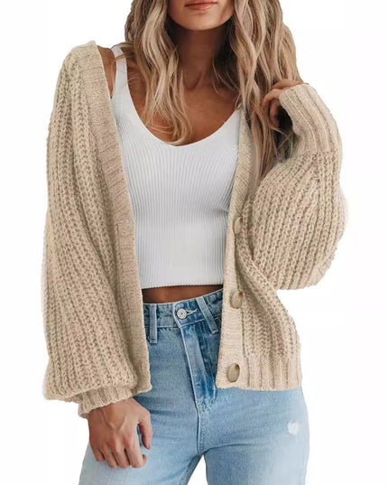 Women's Thick Knitted Cardigan Sweater