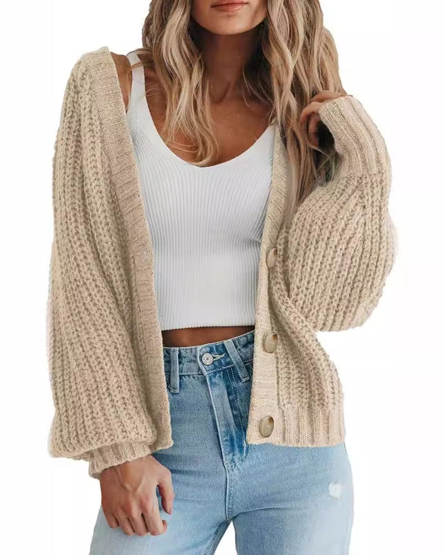Women's Thick Knitted Cardigan Sweater