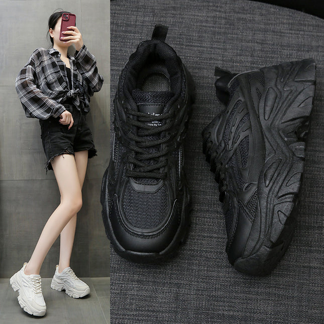 Women's Thick Bottom Breathable White Shoes