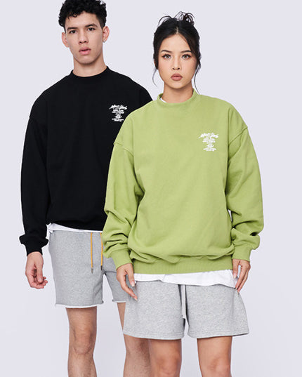 Loose English Printed Round Neck Hoodie For Men