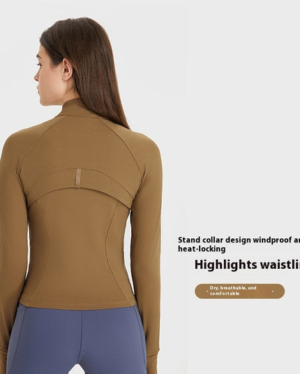 Slim-fit Yoga Wear Long Sleeve Tup Cardigan