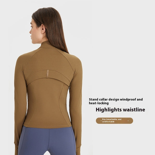 Slim-fit Yoga Wear Long Sleeve Tup Cardigan