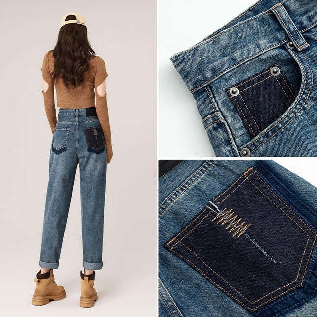 Autumn And Winter High Waist Harem Jeans Women