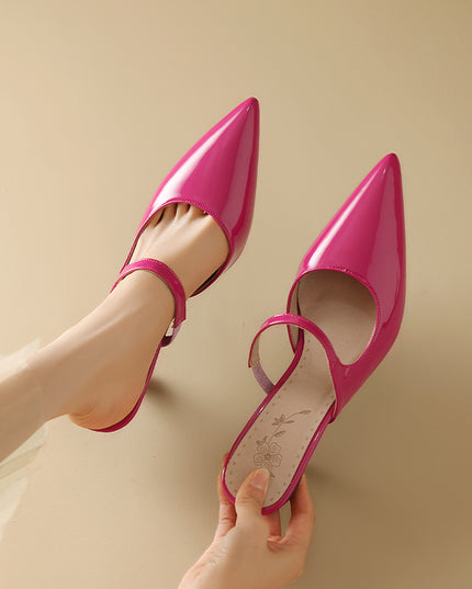 Patent Leather Covered Head Sandals