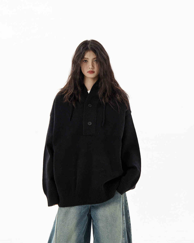 Hooded Sweater Women's Loose Sweater Coat