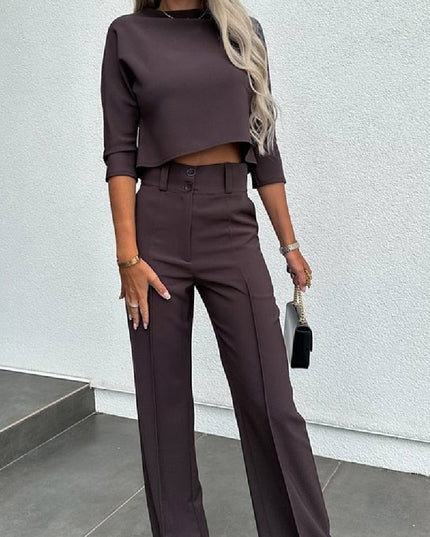 Fashion Tops High Waist Wide Leg
