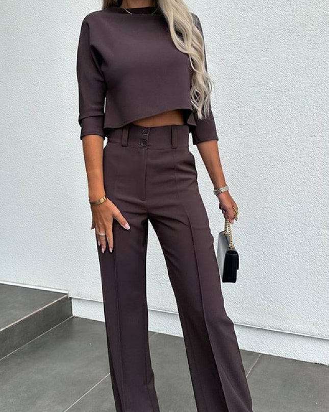 Fashion Tops High Waist Wide Leg