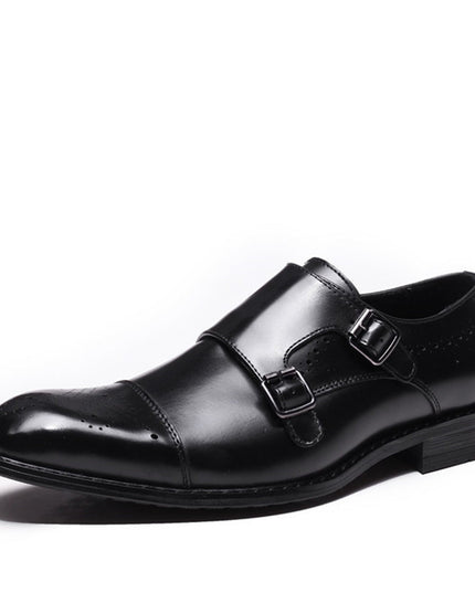 New Brogue Engraved Men's Business Formal Leather Shoes