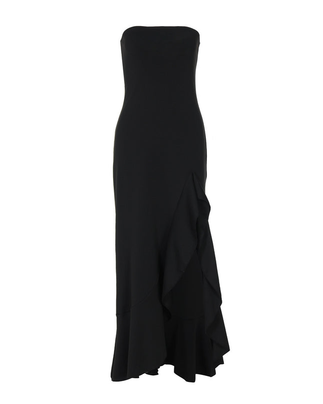 Sexy Split Maxi Dress Tube Top Temperament Women's Dress