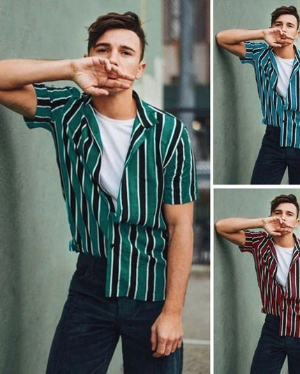 Striped casual men's shirt
