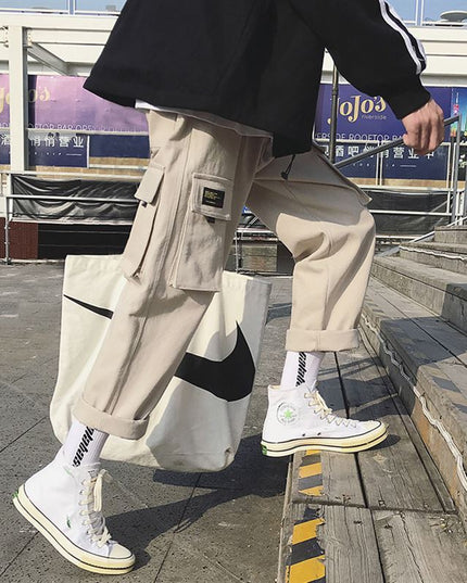Loose straight-leg overalls