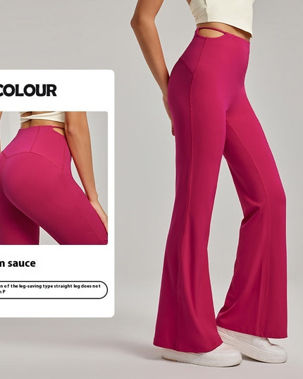Small Horn Straight Leg High Elasticity Workout Pants