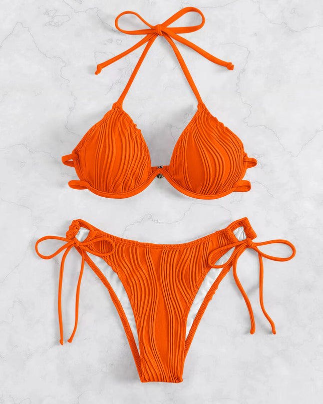 Women's Split Sexy Bikini Swimsuit With Steel Bracket