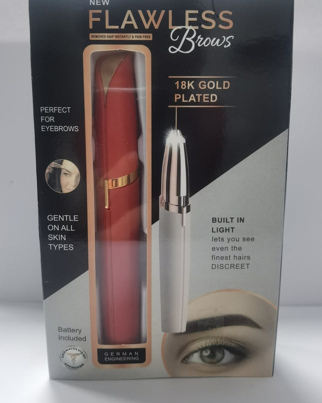 Mini Electric Eyebrow Trimmer Lipstick Brows Pen Hair Remover Painless Razor Epilator with LED Light