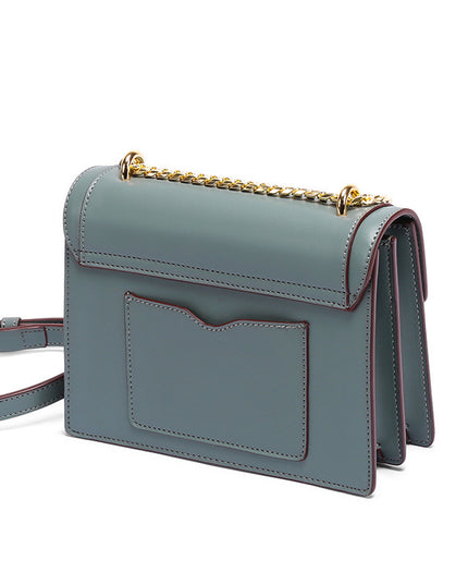 Leather shoulder messenger bag