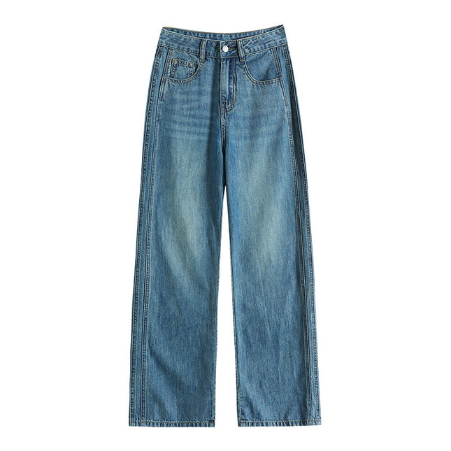 Fashion Women Loose Ice Silk Wide-leg Pants
