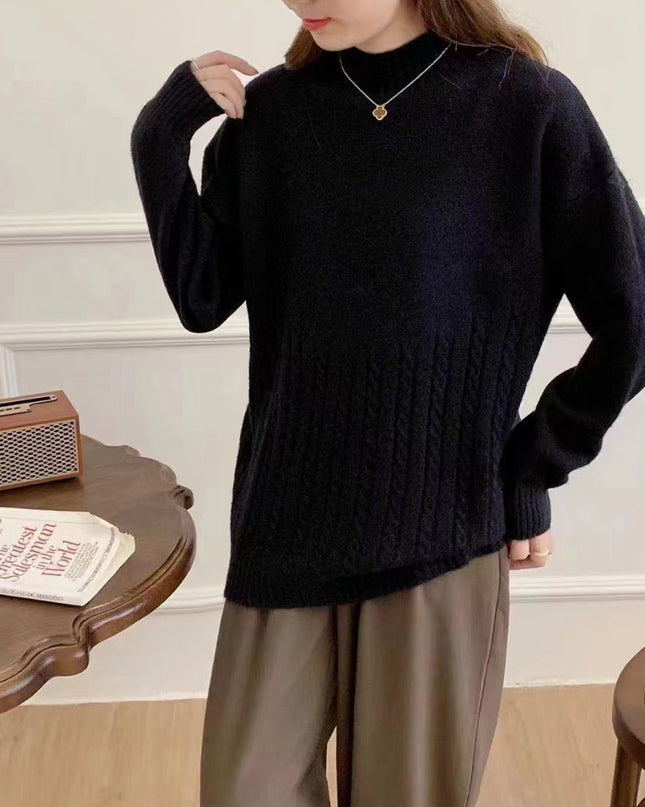 Autumn And Winter New Twist Simple Comfortable Sweater Bottoming Shirt
