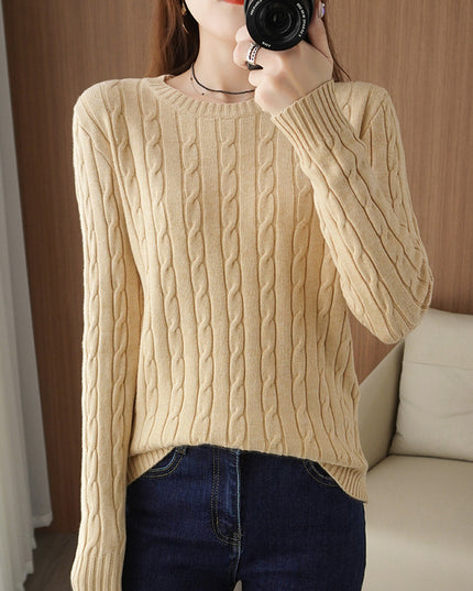 Solid Color Twisted Flower Bottoming Shirt Trendy