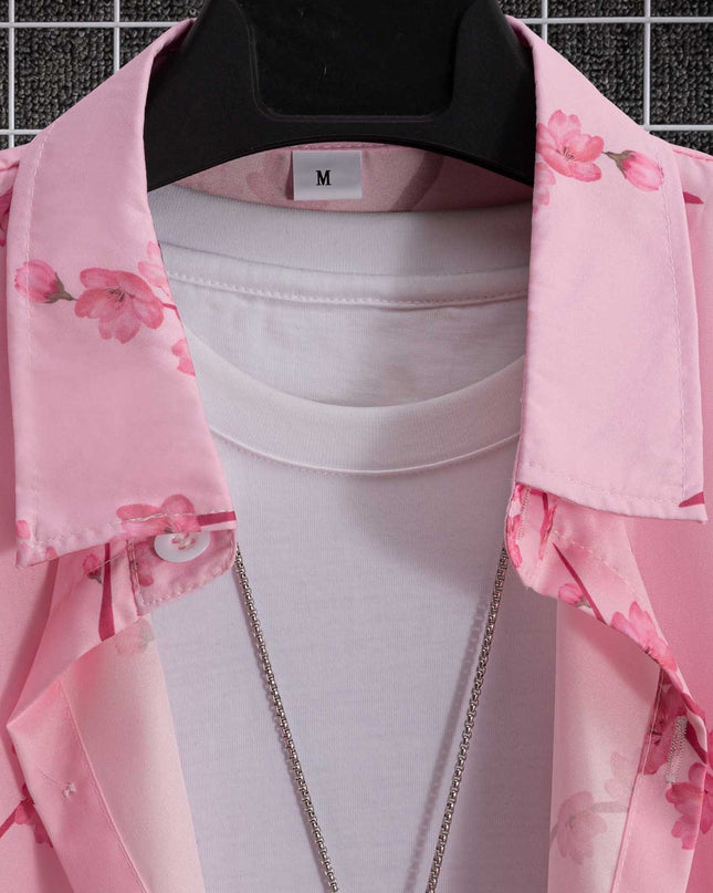 Digital Printing Floral Short Sleeve Shirt