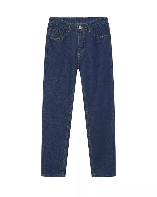 Stretch Denim Men's Pants Skinny Mid Waist