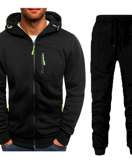 Men's Sport Suit Zipper Cardigan Two-piece Set