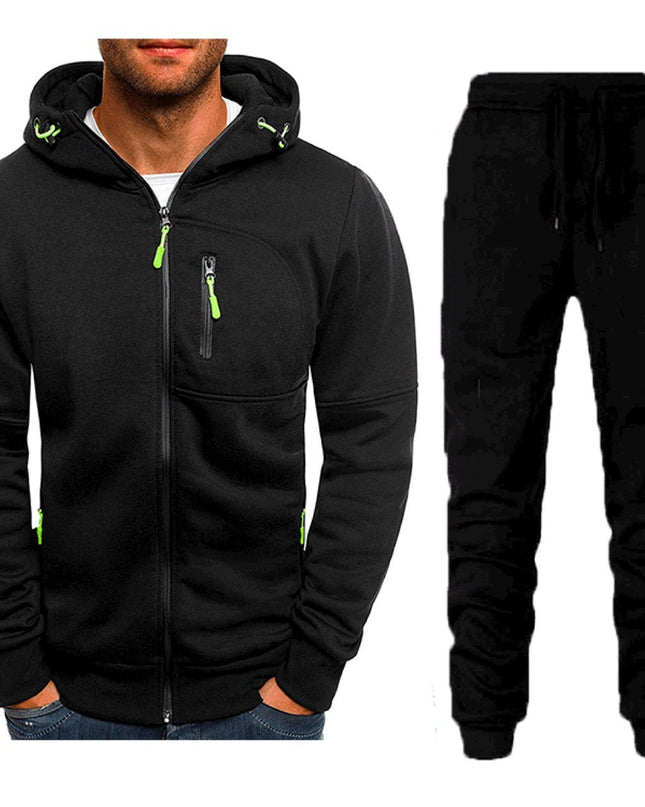 Men's Sport Suit Zipper Cardigan Two-piece Set