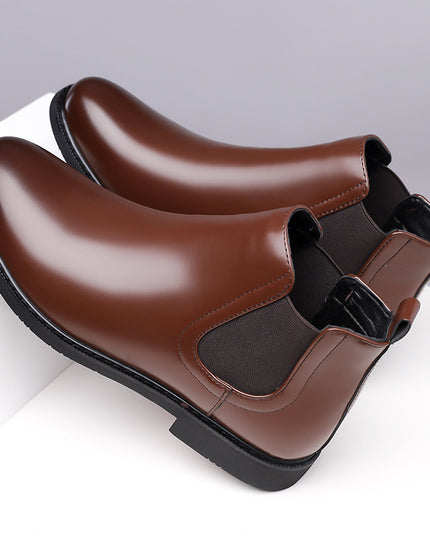 Autumn And Winter Fleece-lined Martin Boots Men's Shoes Cross-border Amazon Wear-resistant Worker Boot Rubber Outdoor Mountaineering Plus Size 38-4