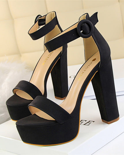 Super High-heeled Sandals Thick-heeled Stage Shoes Catwalk