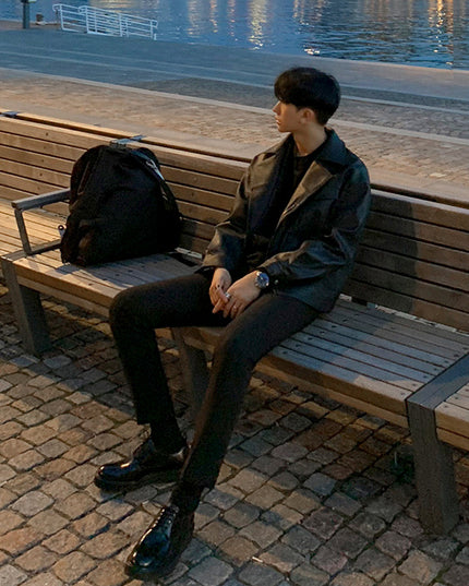 Men's Loose Trend Casual Leather Jacket