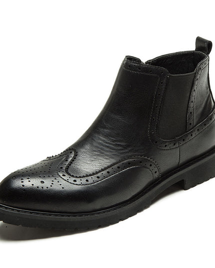Pointed Toe Business Plus Size Men's Boots Ankle Boots Leather Boots Trend