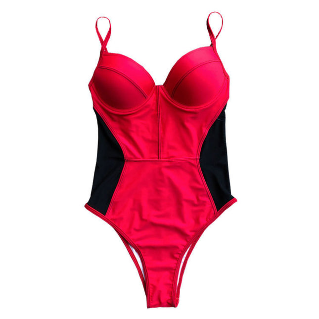Mesh one-piece bikini