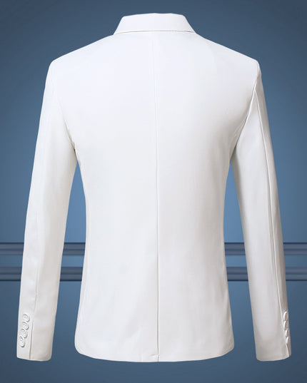 Spring And Autumn Solid Color Casual One Button Men's Small Suit