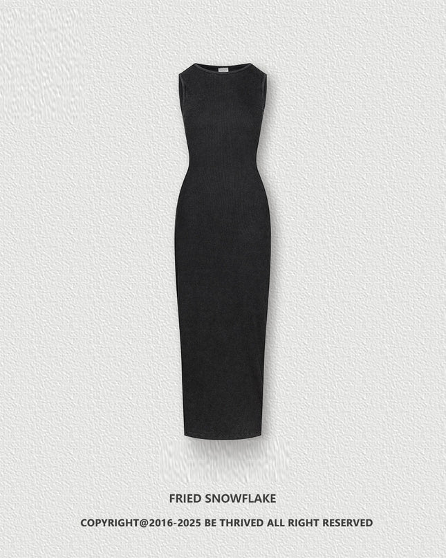 Lady Like Woman Vest High-grade Slim Fit Slimming Knitted Dress